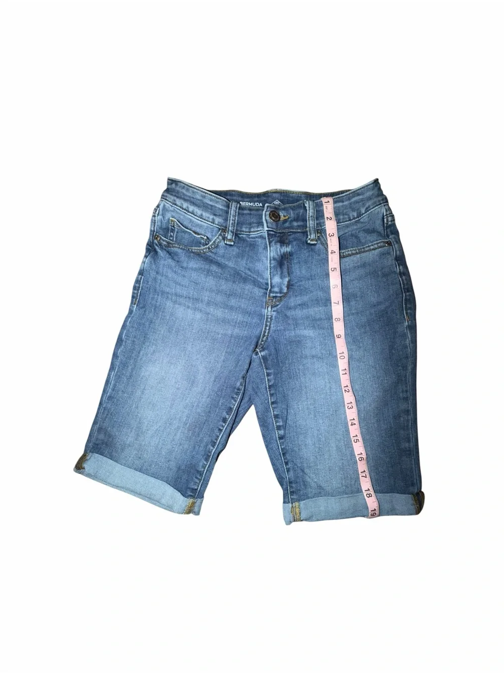 St. John’s Bay Bermuda Denim Shorts Size 2 Edge